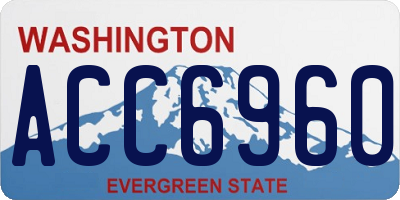 WA license plate ACC6960