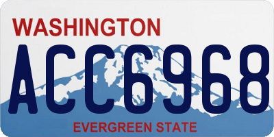 WA license plate ACC6968