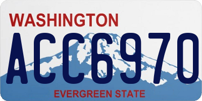 WA license plate ACC6970