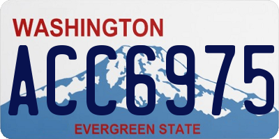 WA license plate ACC6975