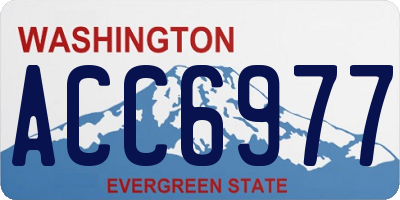 WA license plate ACC6977