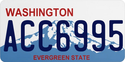 WA license plate ACC6995