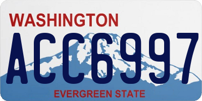 WA license plate ACC6997