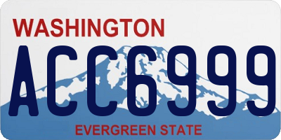 WA license plate ACC6999