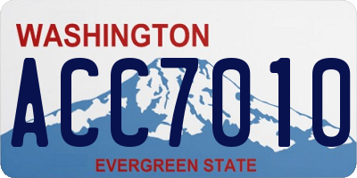 WA license plate ACC7010