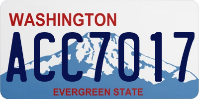 WA license plate ACC7017