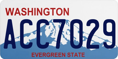 WA license plate ACC7029