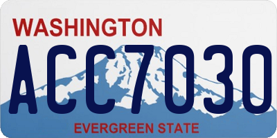 WA license plate ACC7030