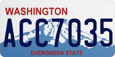 WA license plate ACC7035