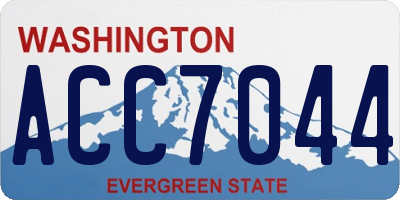 WA license plate ACC7044