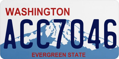 WA license plate ACC7046
