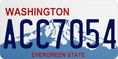 WA license plate ACC7054