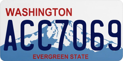 WA license plate ACC7069