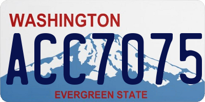 WA license plate ACC7075