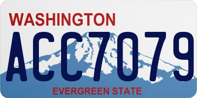 WA license plate ACC7079