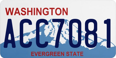 WA license plate ACC7081
