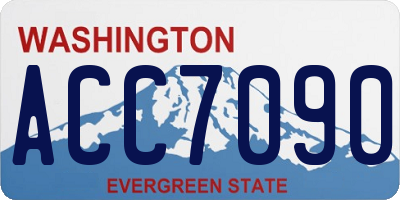 WA license plate ACC7090