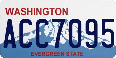 WA license plate ACC7095