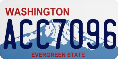 WA license plate ACC7096