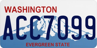 WA license plate ACC7099