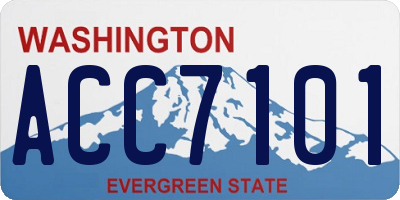WA license plate ACC7101