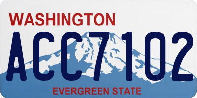 WA license plate ACC7102
