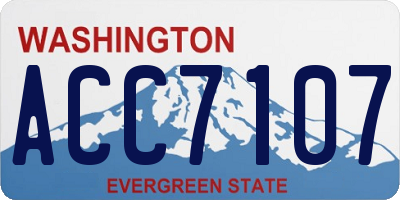 WA license plate ACC7107