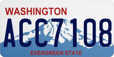 WA license plate ACC7108