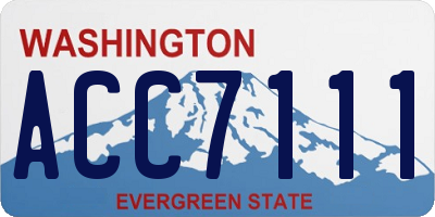WA license plate ACC7111