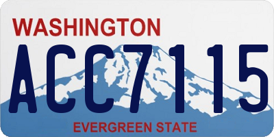 WA license plate ACC7115