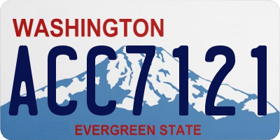 WA license plate ACC7121