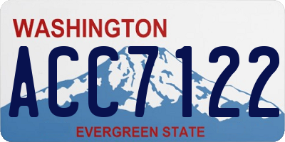 WA license plate ACC7122