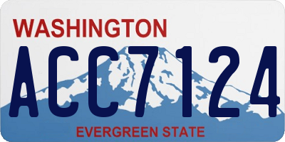 WA license plate ACC7124