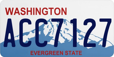 WA license plate ACC7127