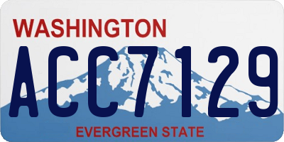 WA license plate ACC7129