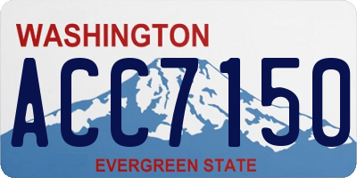 WA license plate ACC7150