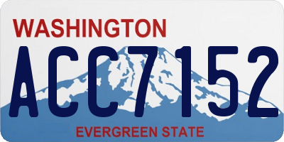 WA license plate ACC7152