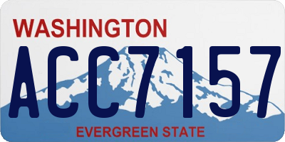 WA license plate ACC7157
