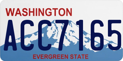 WA license plate ACC7165