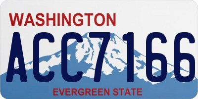 WA license plate ACC7166