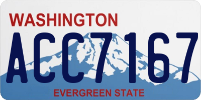 WA license plate ACC7167