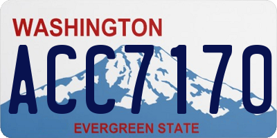 WA license plate ACC7170