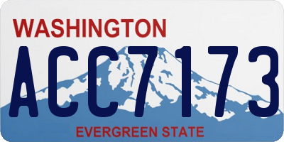 WA license plate ACC7173