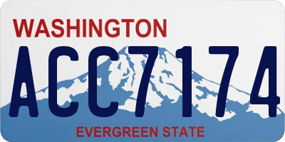 WA license plate ACC7174