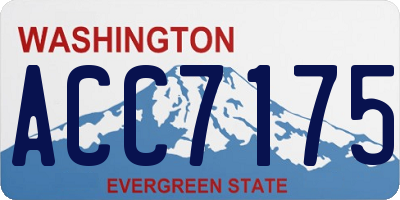 WA license plate ACC7175