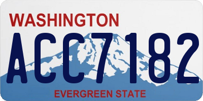 WA license plate ACC7182