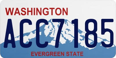 WA license plate ACC7185