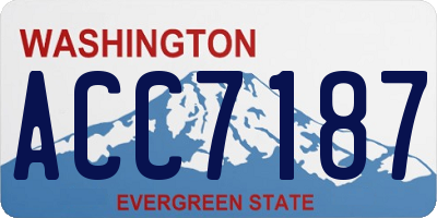 WA license plate ACC7187