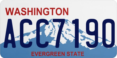WA license plate ACC7190