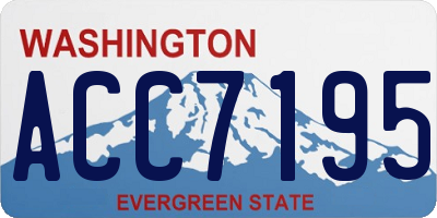 WA license plate ACC7195